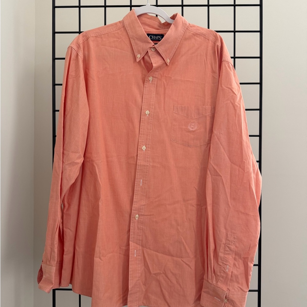 Chaps Men's Coral Button-Down Shirt